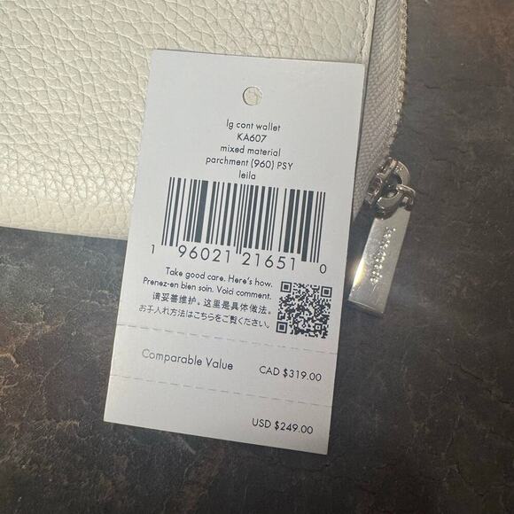 NWT Kate Spade Leila Leather Snake Python Zip Long Continental Wallet - Picture 3 of 8